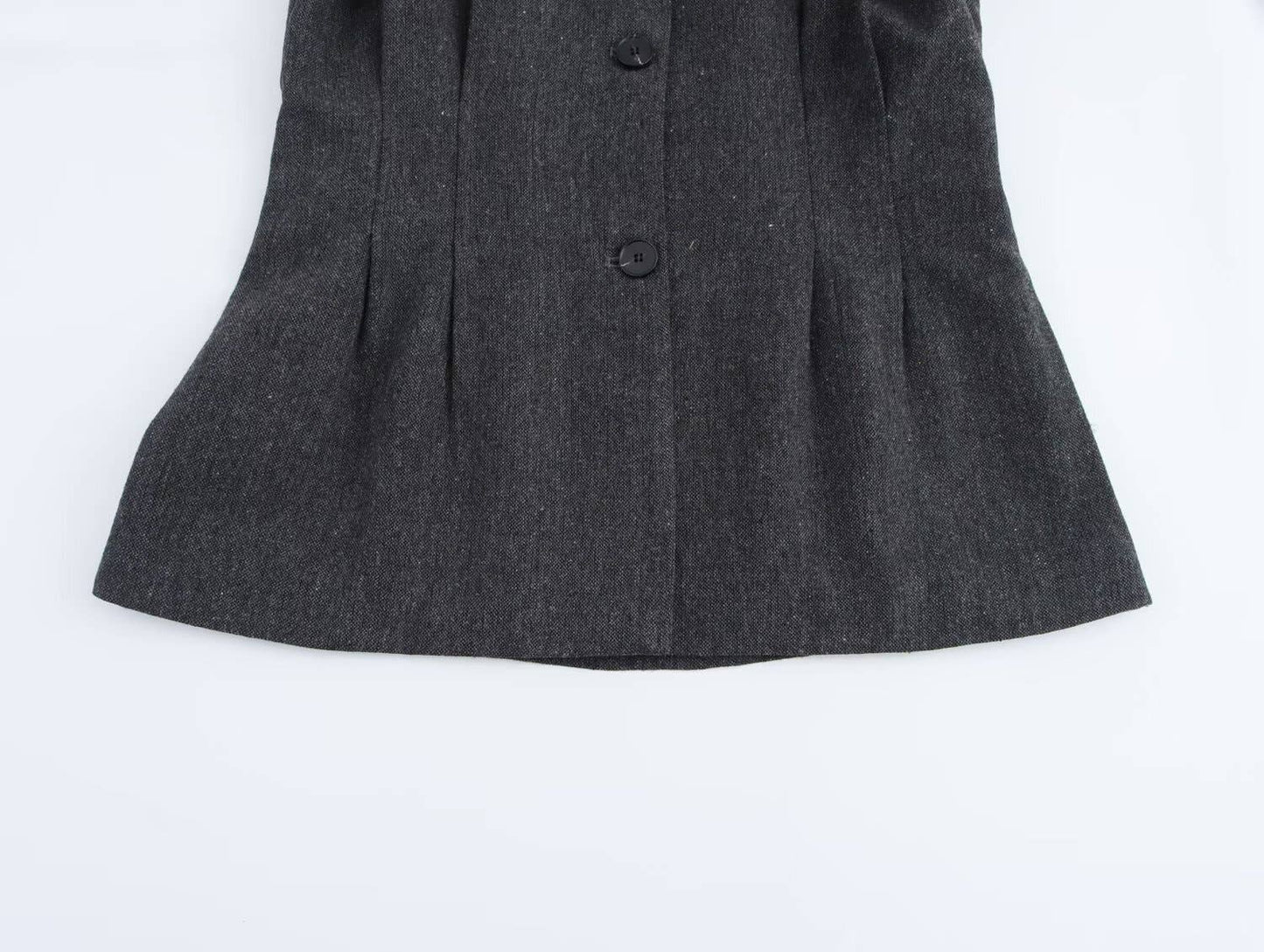 STAND COLLAR DESIGN SENSE SOLID COLOR CARDIGAN