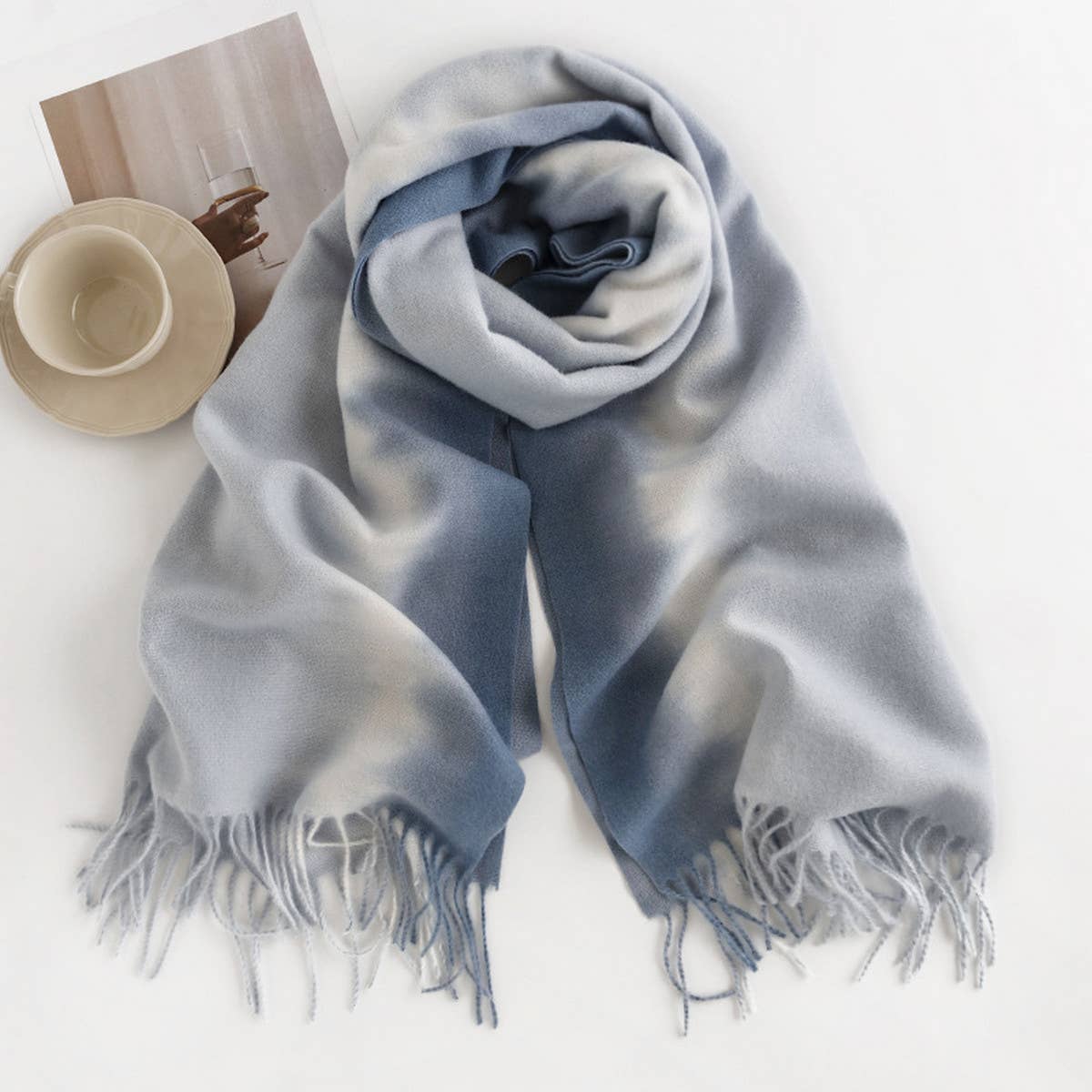 Chic Cashmere Feel Scarf - Faux Wool Winter Shawl_CWASC0435
