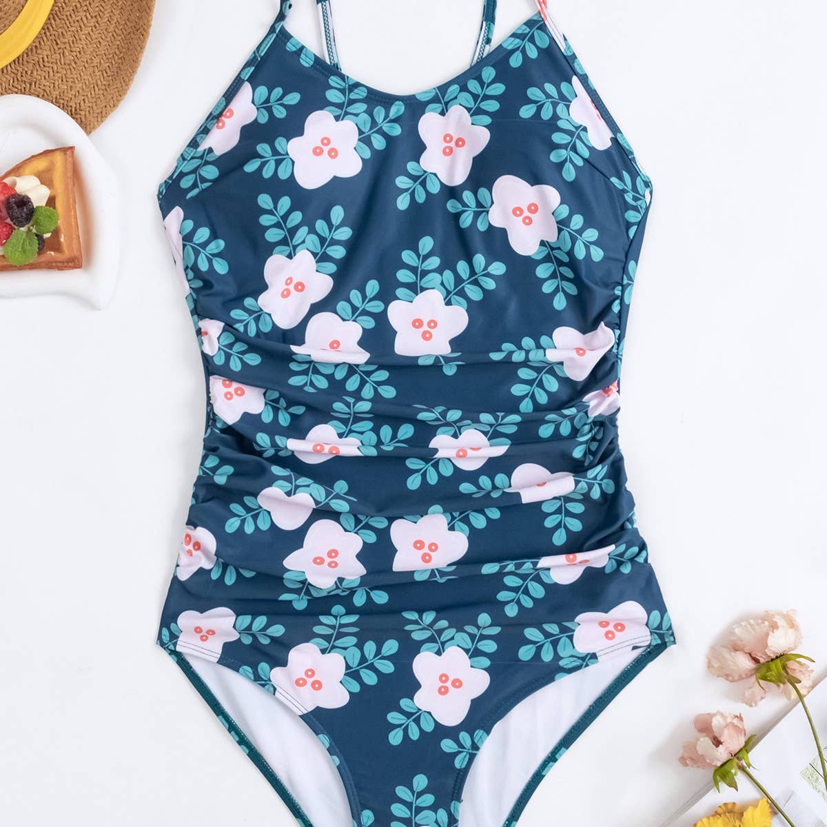 SEXY MULTI-COLOR PRINT ONE-PIECE SWIMSUIT