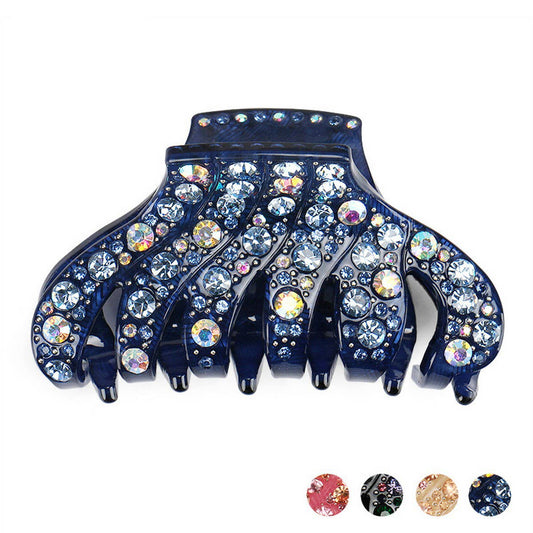 Rhinestone Acrylic Hair Claw, 6-Line Sparkle Clip