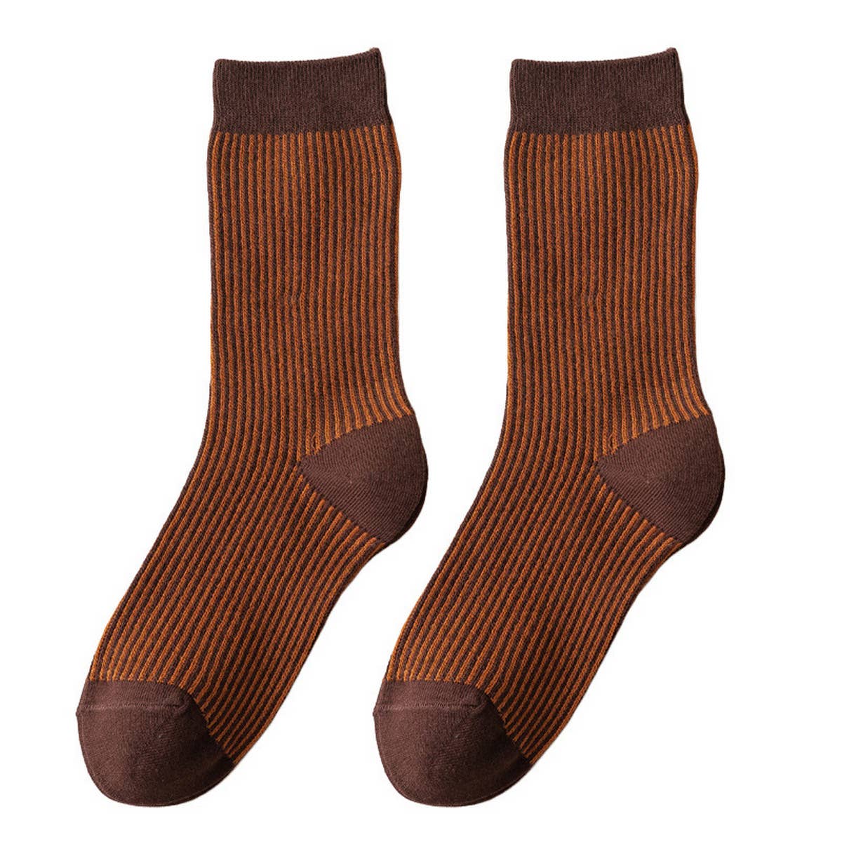 SIMPLE STRIPED MID-CALF SOCKS_CWMS0662