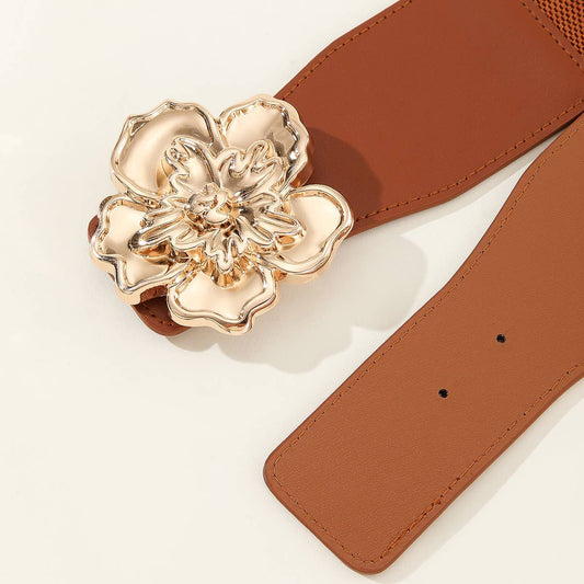 WOMEN THREE-DIMENSIONAL FLOWER WAIST BELT_CWABE0229