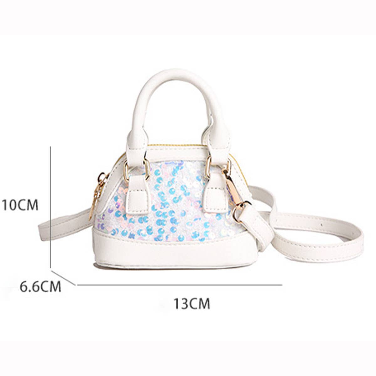Mini sequin versatile crossbody shell bag