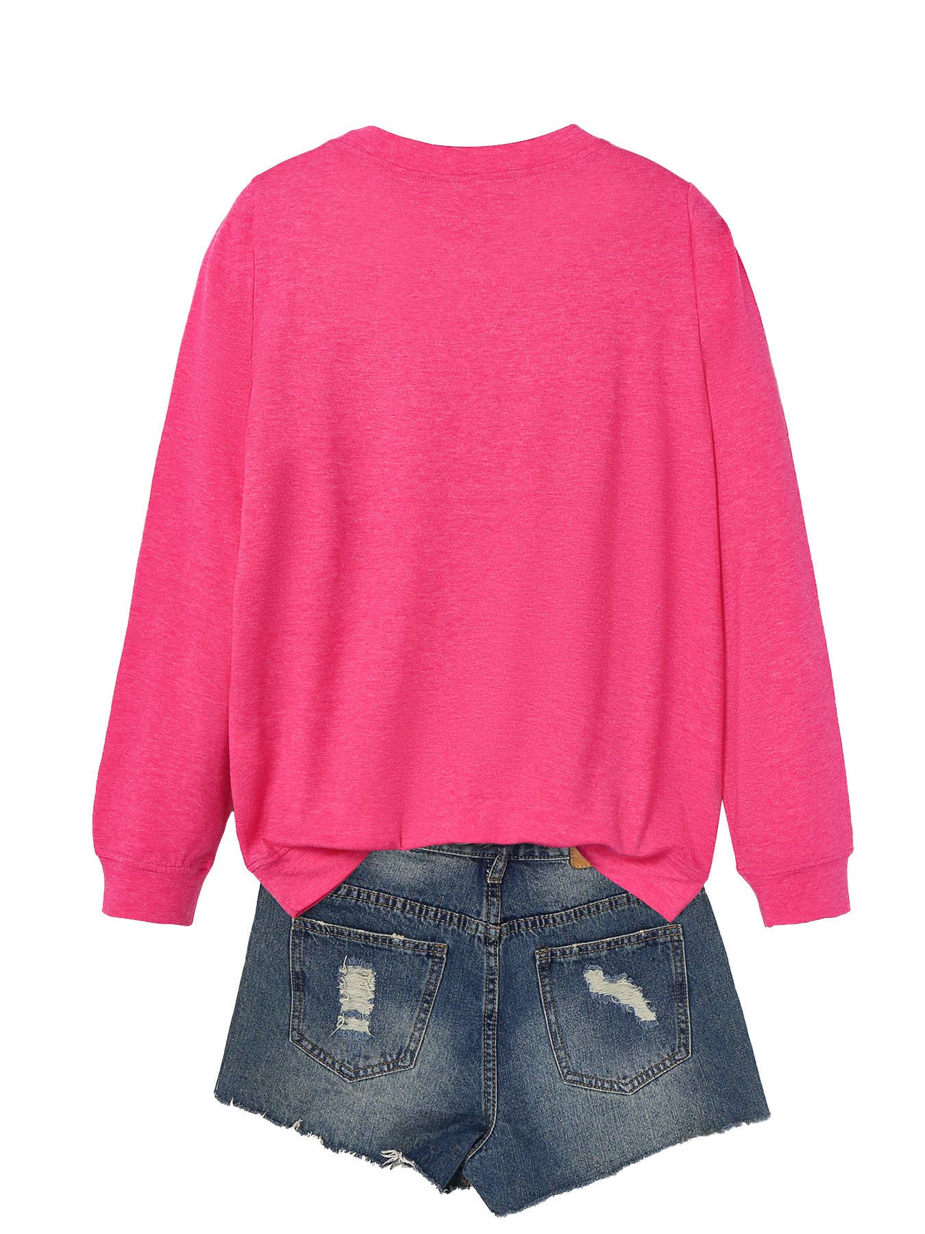 SOLID COLOR CASUAL CREWNECK COMFORTABLE T-SHIRT