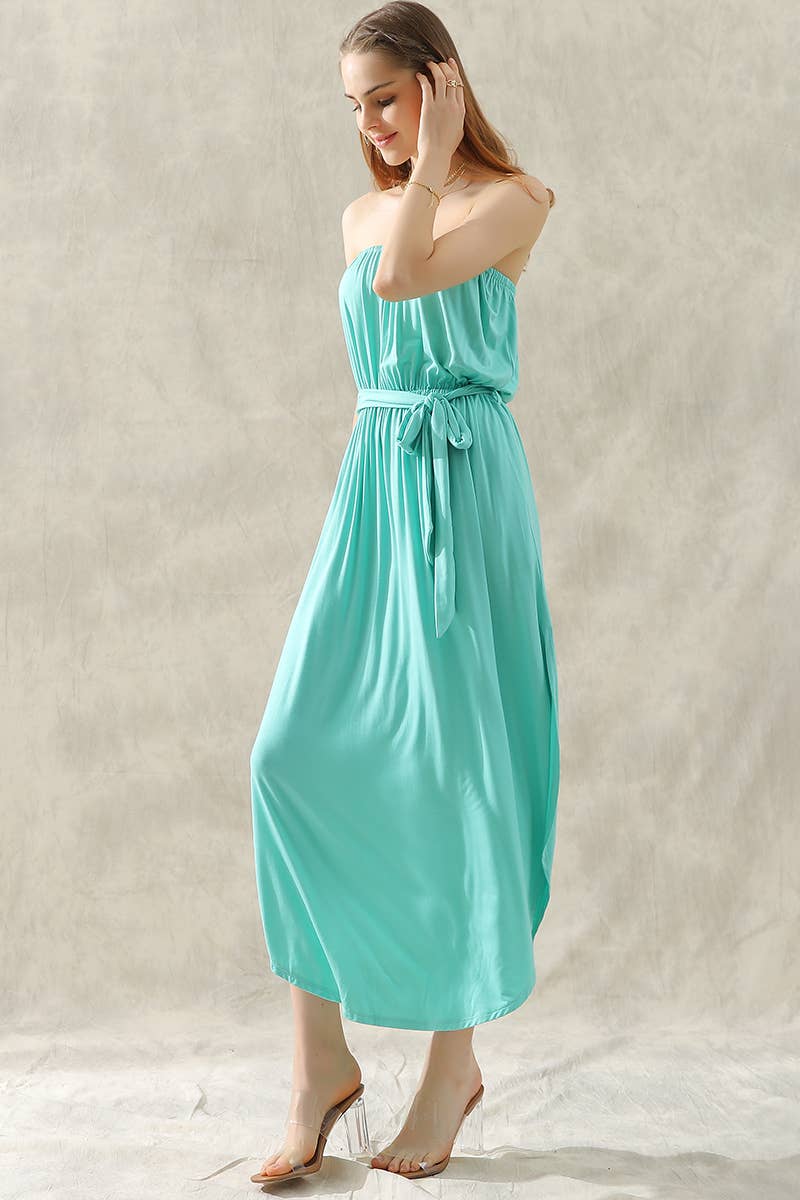 CWDTD033_OFF SHOULDER TUBE TOP MAXI DRESS WITH WAIST STRAP