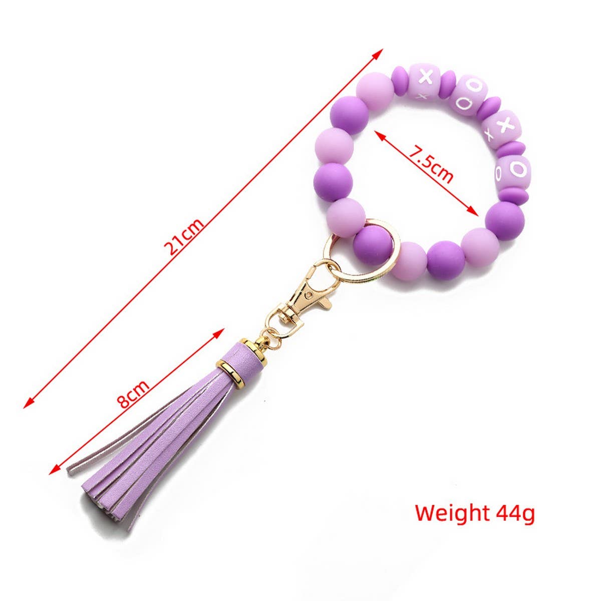 Glow-in-the-Dark Wristband with Tassel Keychain