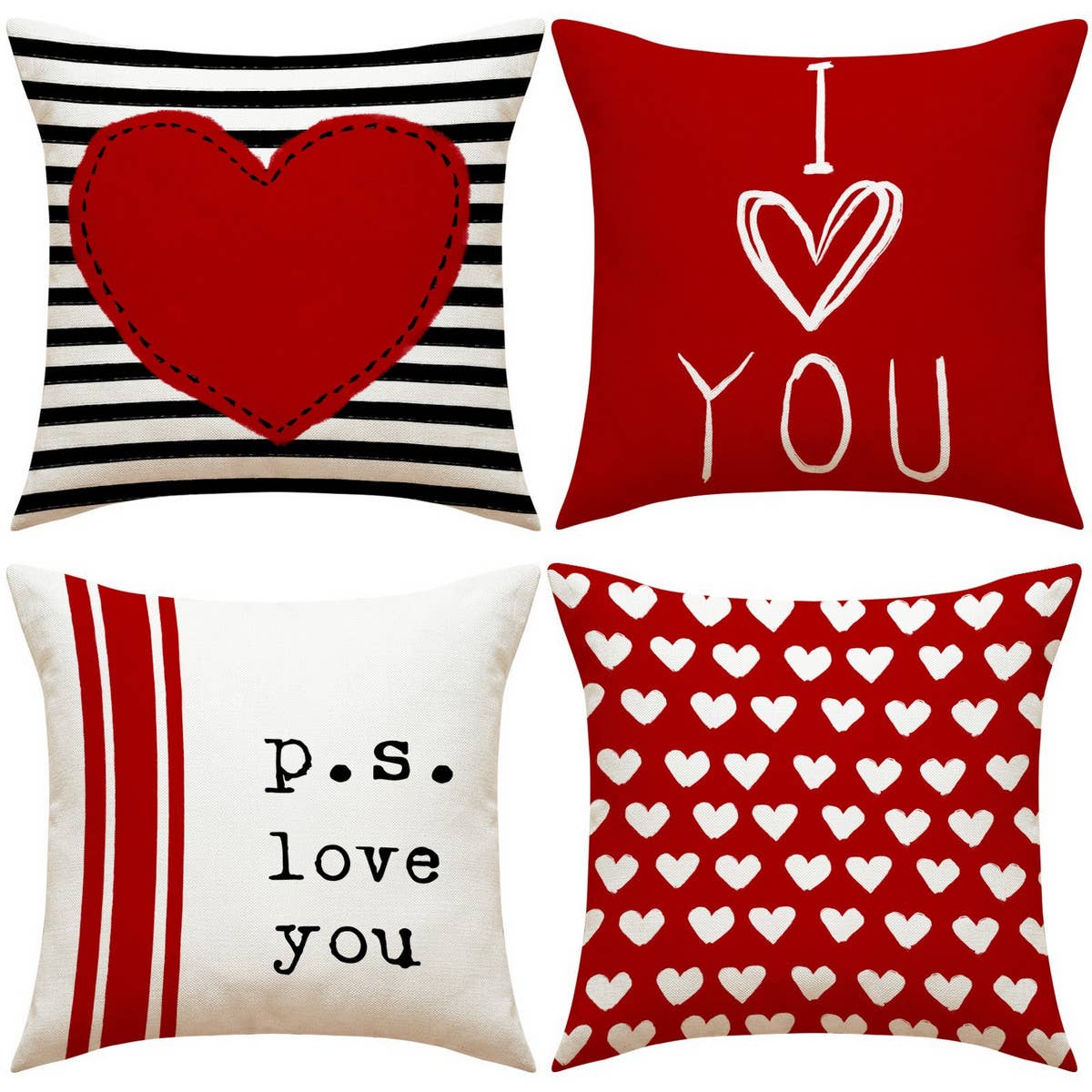 VALENTINE'S DAY LETTER PRINT HOME PILLOWCASE
