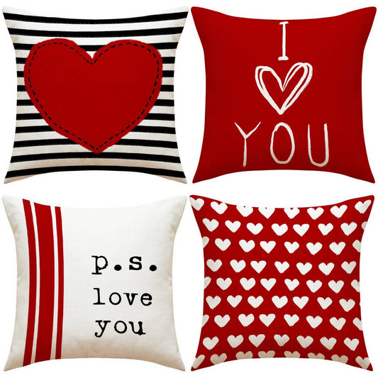 VALENTINE'S DAY LETTER PRINT HOME PILLOWCASE