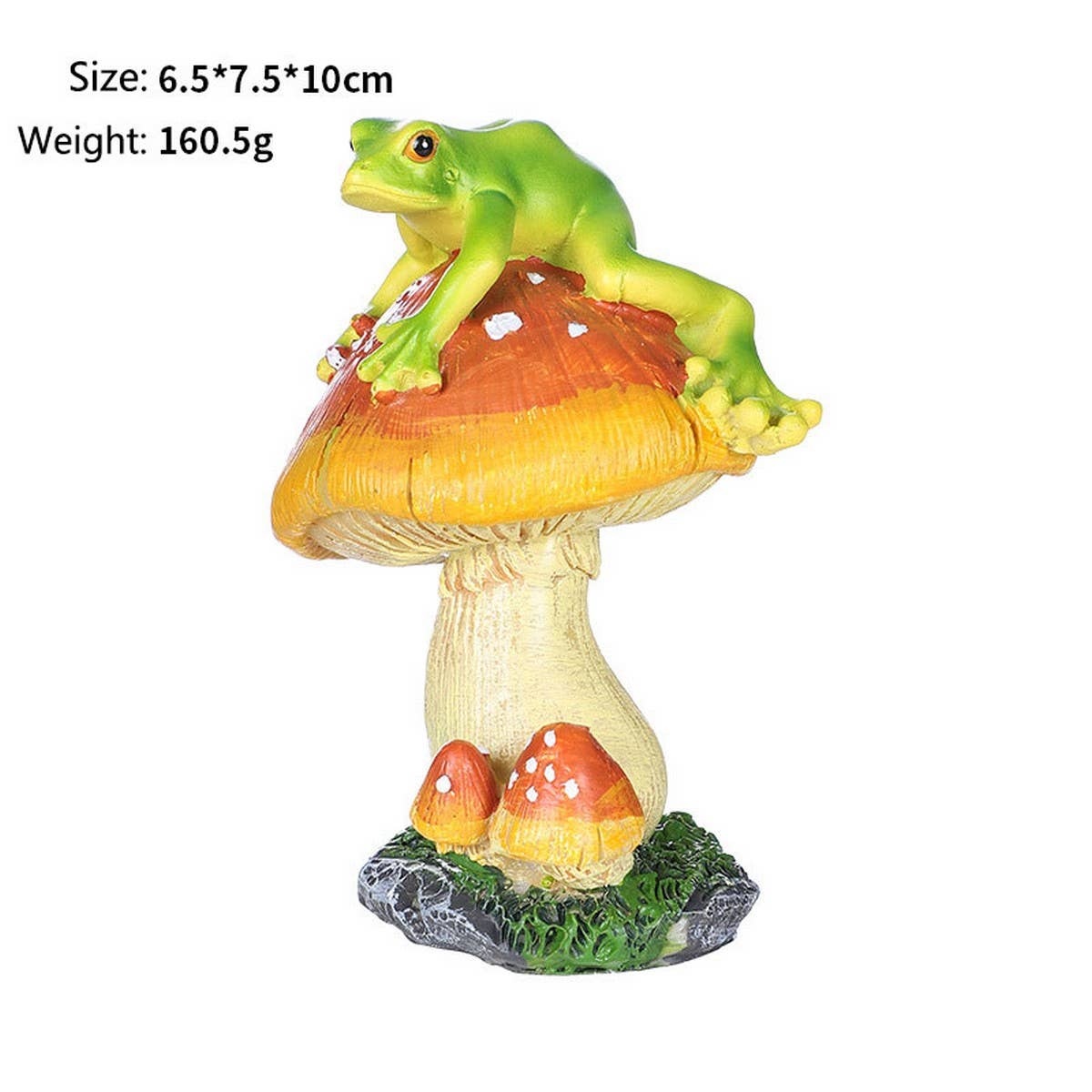 Resin Frog and Mushroom Garden Decor_CWAJE5292
