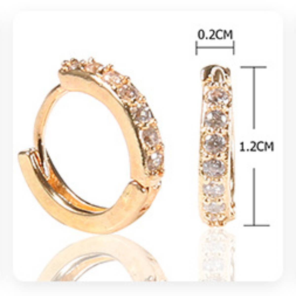 CWMM3002_SINGLE ROW DIAMOND EARRINGS TWO STUD EARRINGS