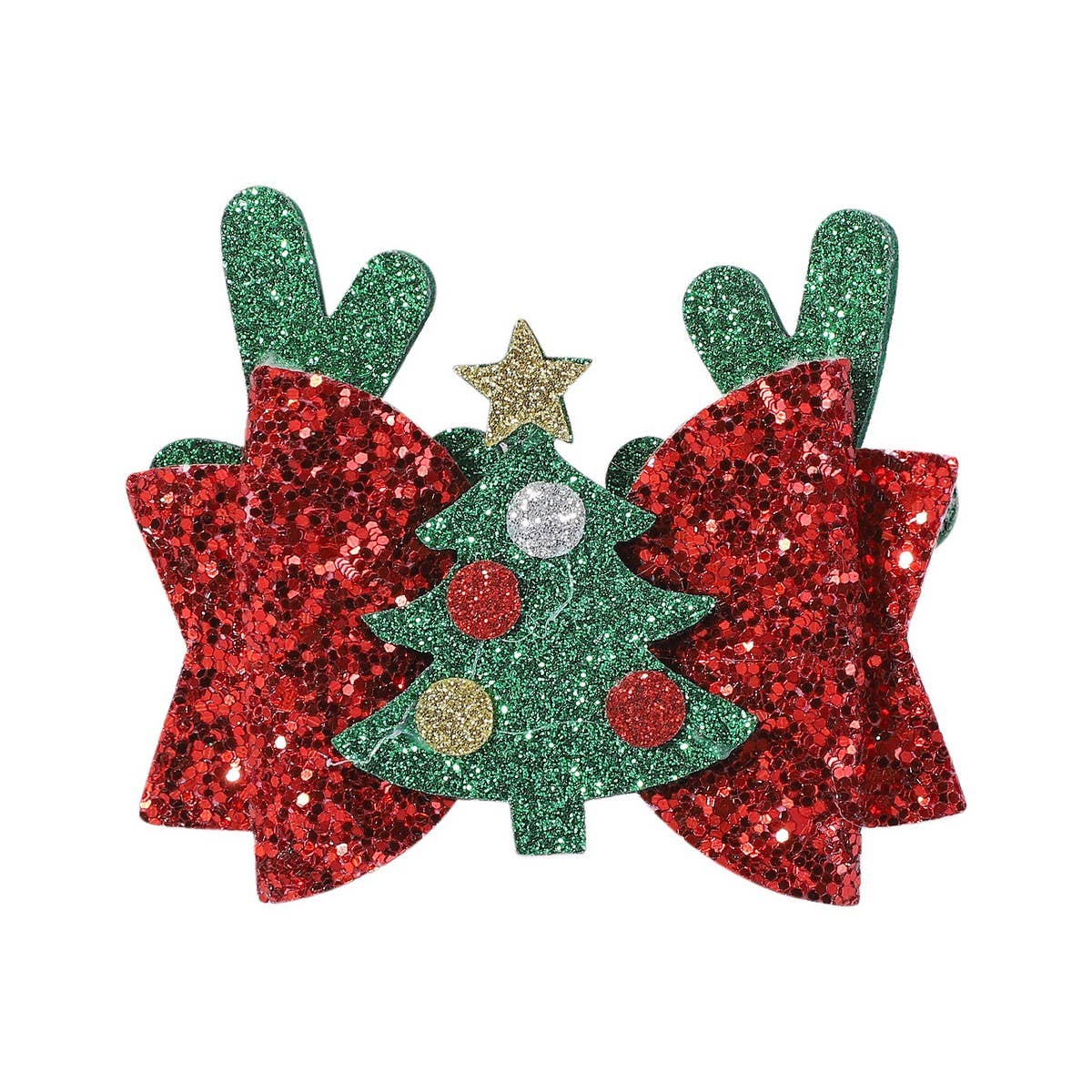 Christmas Antler Bow Clip for Kids Party