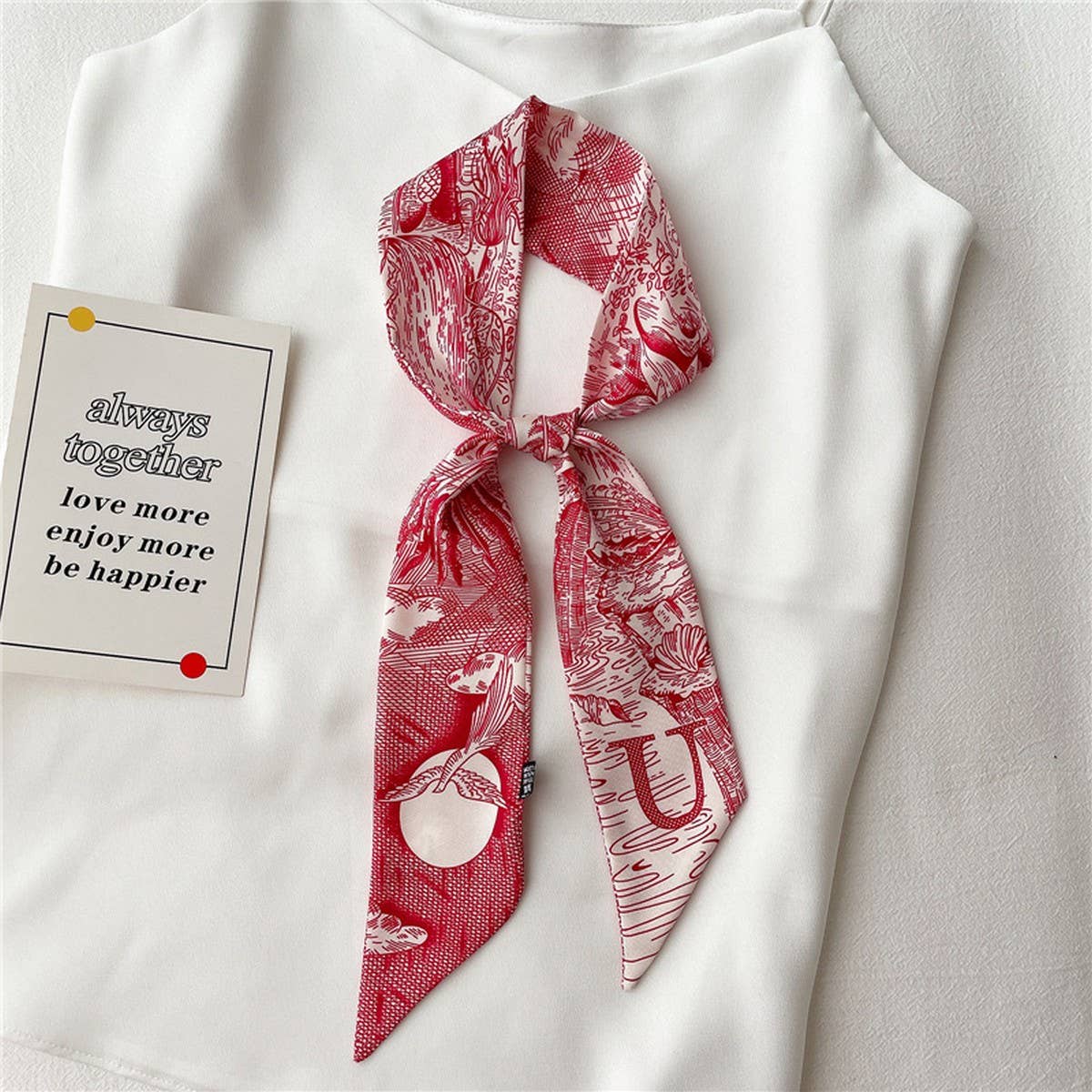 LETTER CREATIVE DOUBLE-LAYER HAIRBAND HEAD SCARF