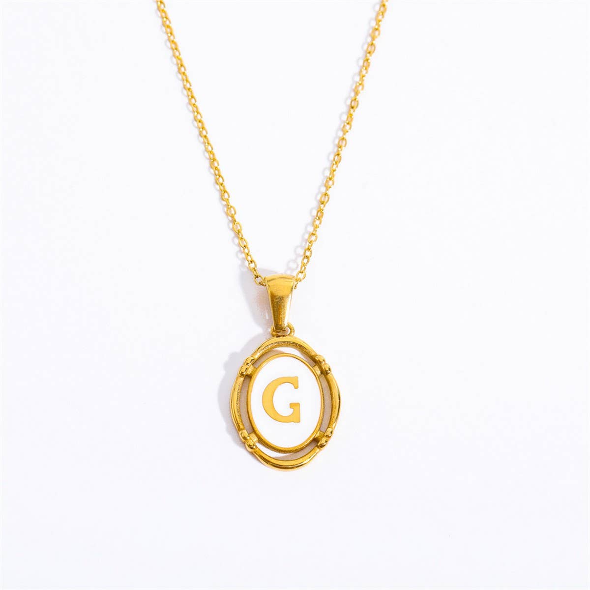 NEW CREATIVE 26 LETTERS PENDANT OVAL NECKLACE