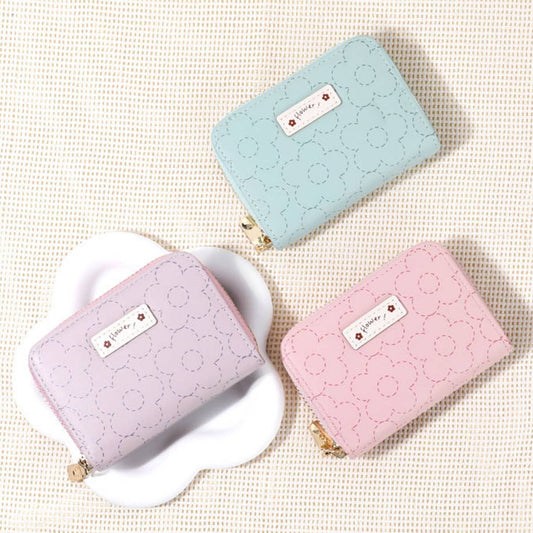 CUTE AND MINIMALIST MULTI LAYER ZIPPERED WALLET_CWAB1664