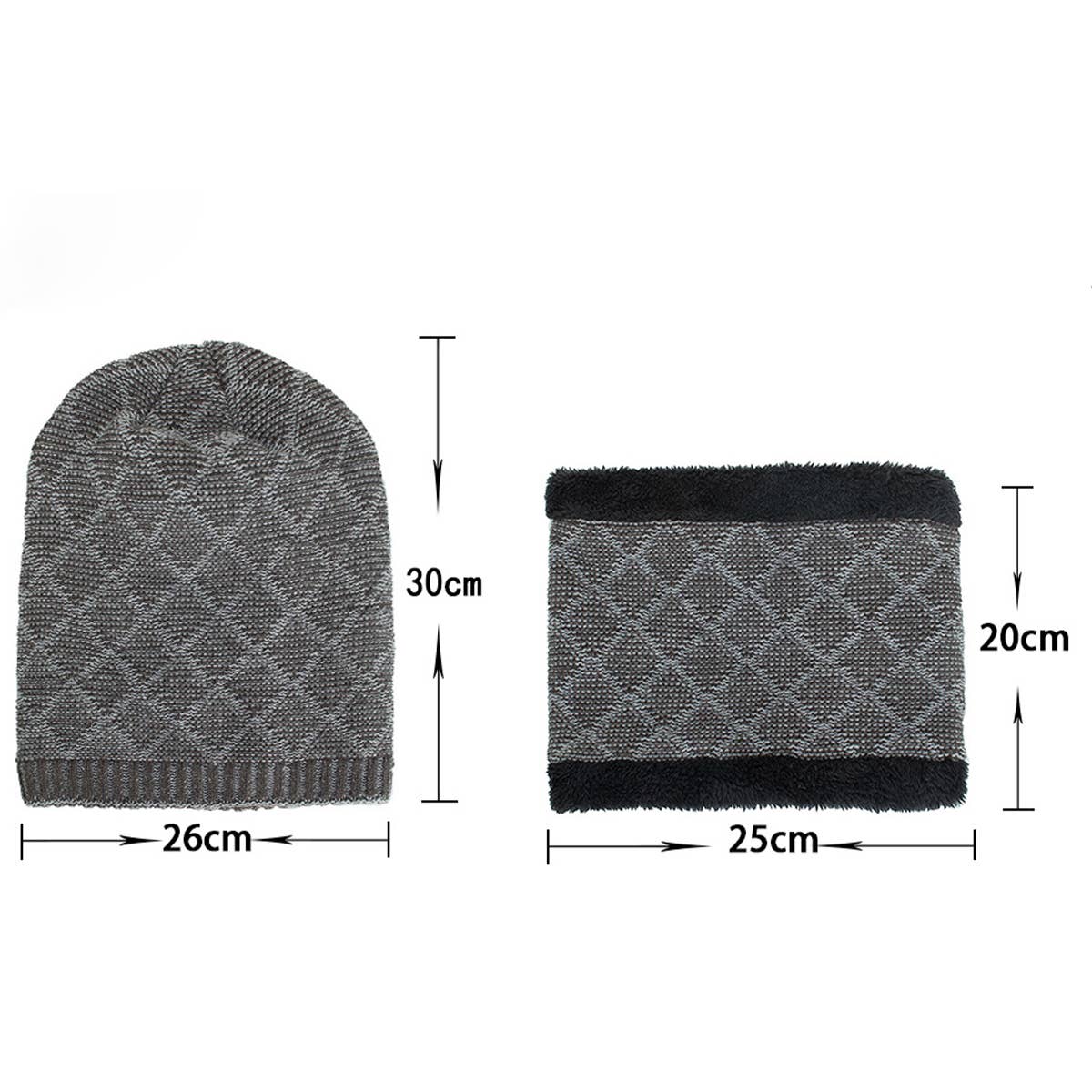 VELVET SUIT DIAMOND BIB PULLOVER HAT KNIT HAT