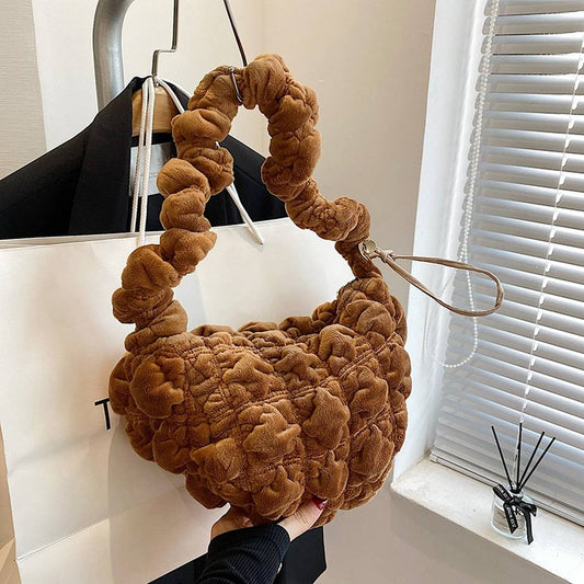 Plush Velvet Cloud Bag Women Shoulder Crossbody_CUAB00602