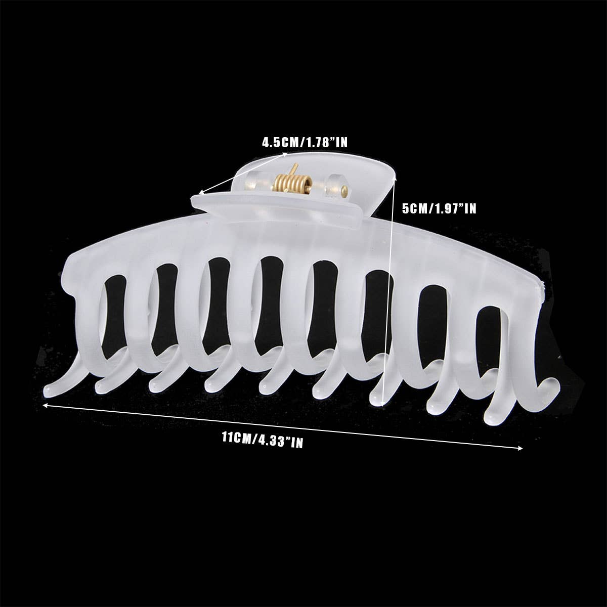 Summer Jelly Hair Claw - Avocado Green Matte Clip_CWAHA0093