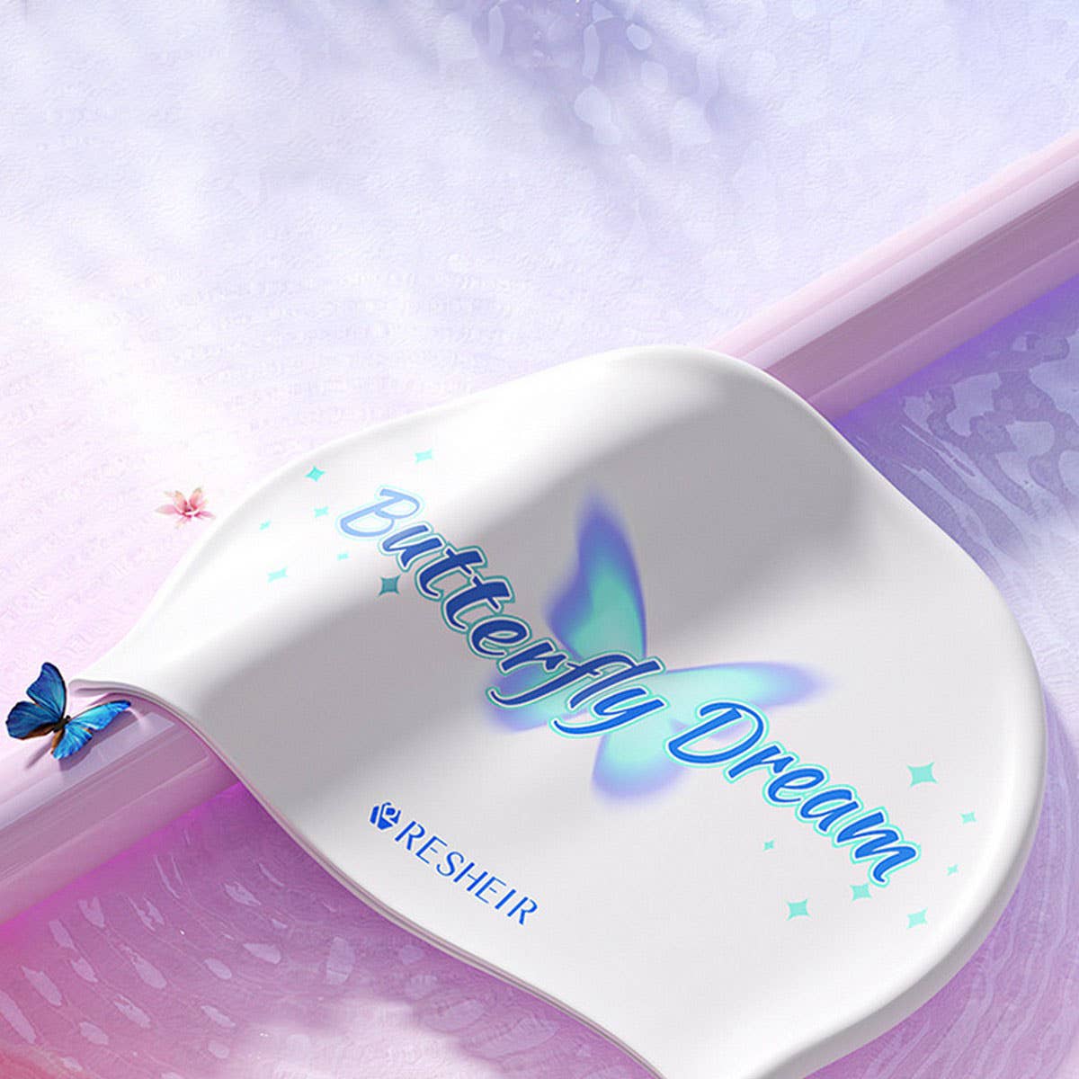 Women's Silicone Swim Cap, Long Hair, Ear Cover