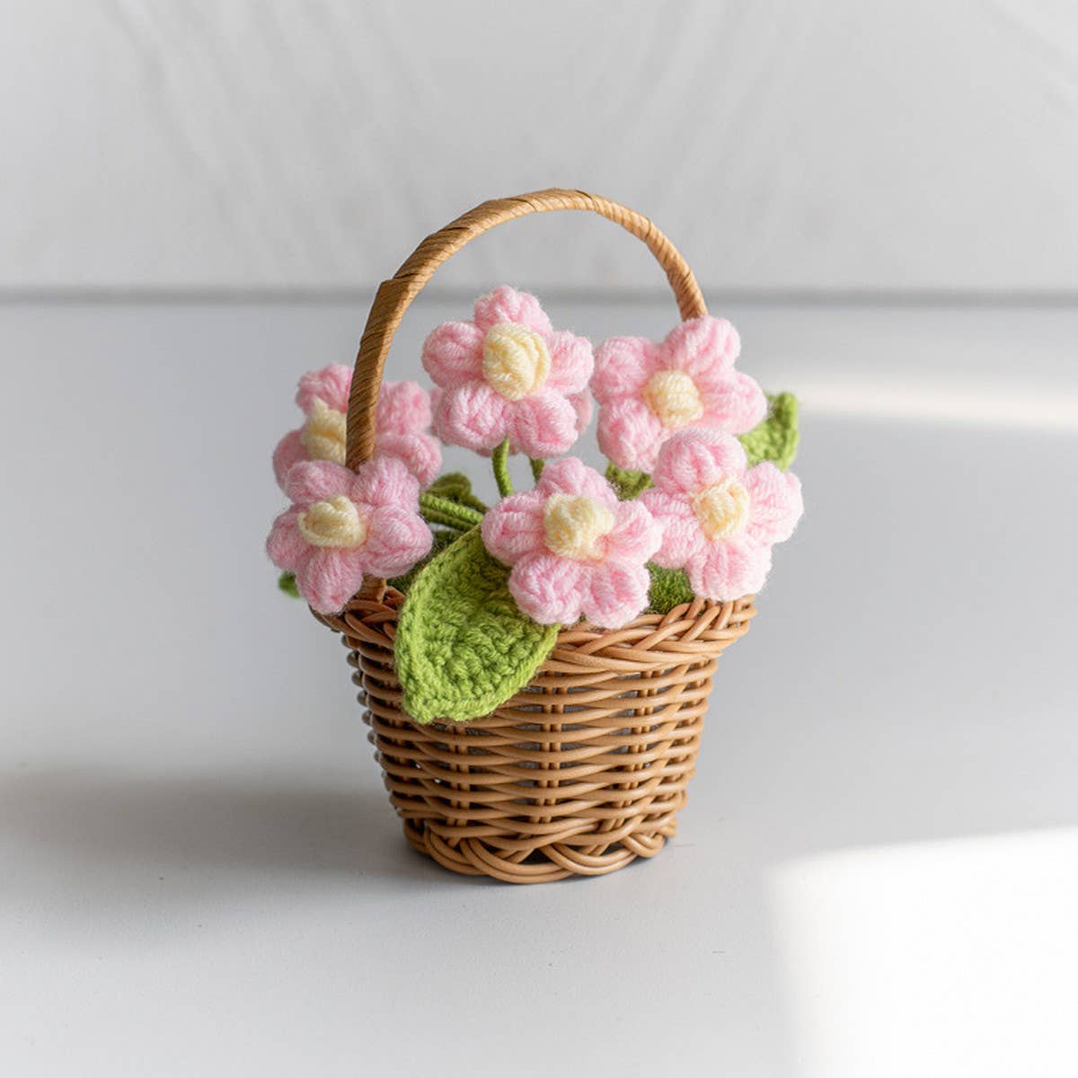 CWMM9288_HANDMADE CROCHETED PUFF FLOWER POT
