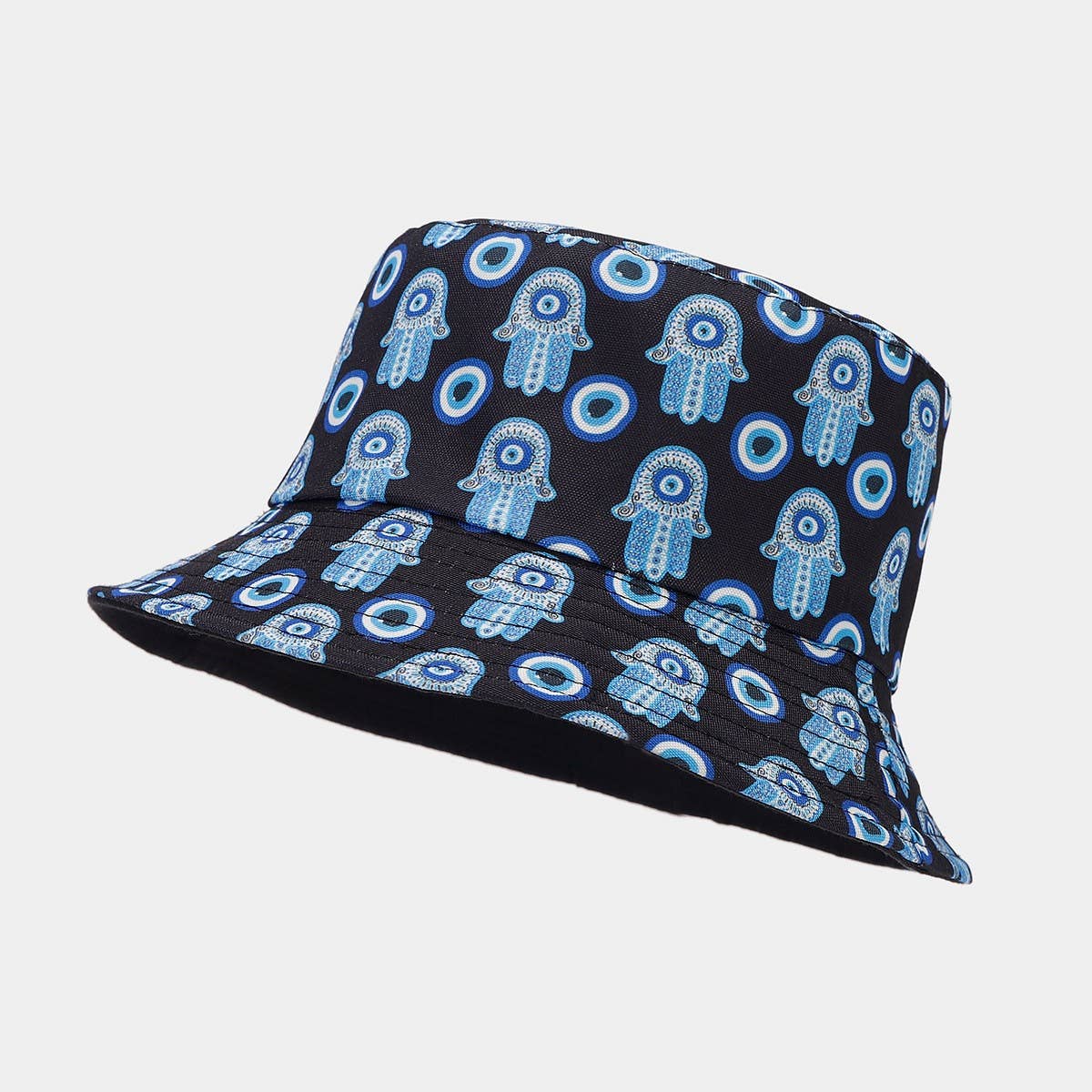 RETRO FULL PRINT DOUBLE-SIDED BUCKET HAT_CWAH1650