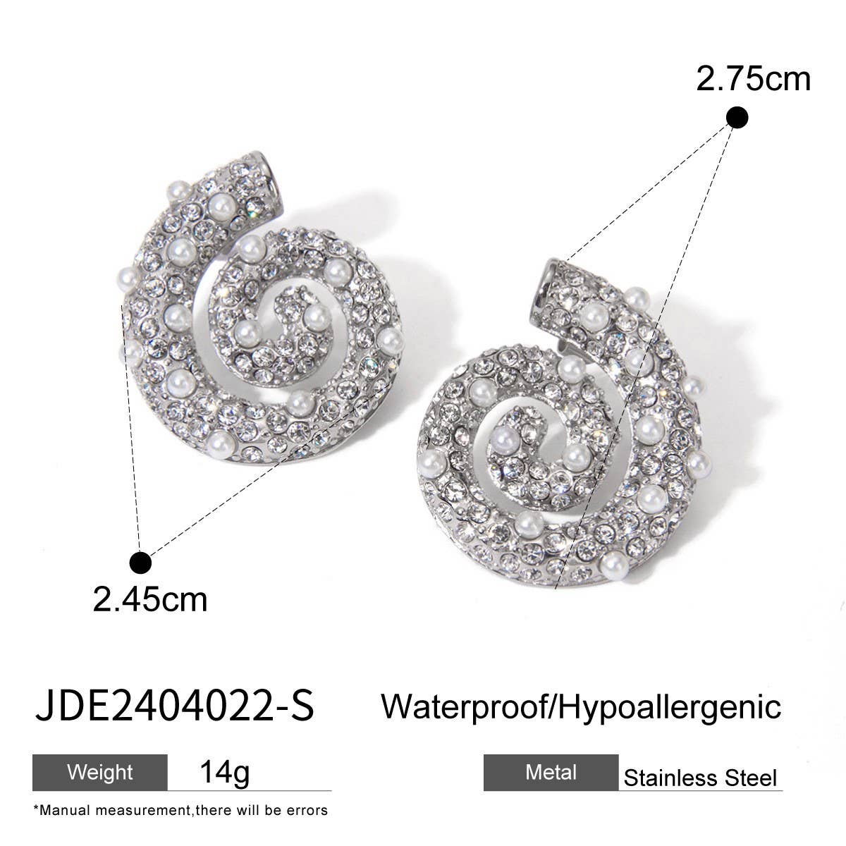 EXQUISITE STATEMENT THREAD-SHAPED PEARL EARRINGS_CWAJE1884