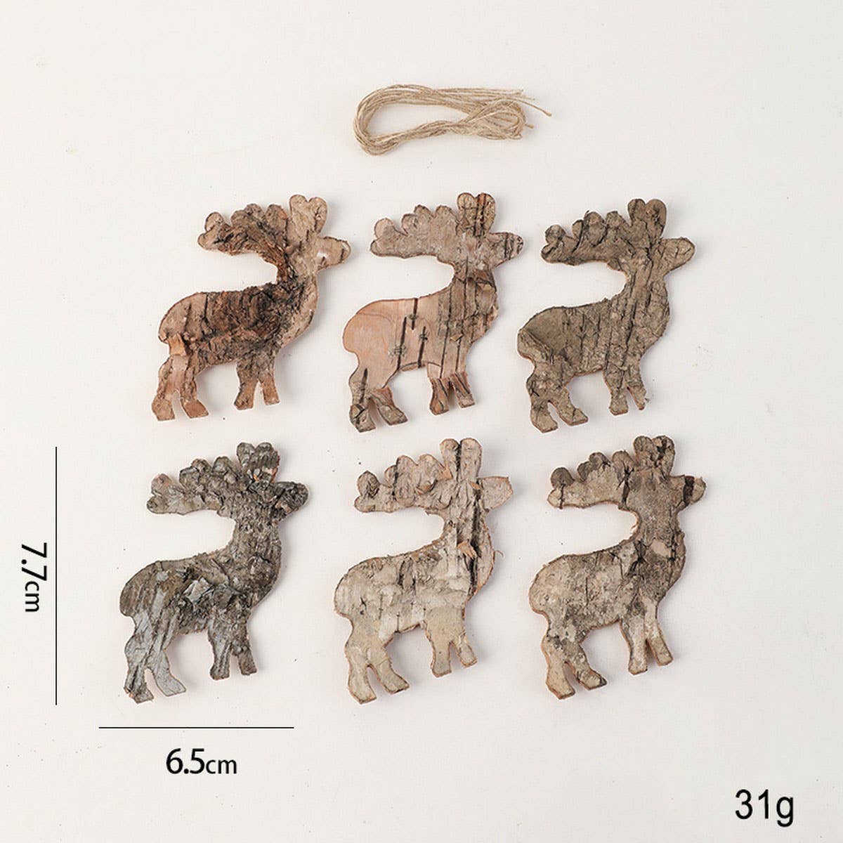 Natural Cedar Wooden Christmas Tree Hanging Decor