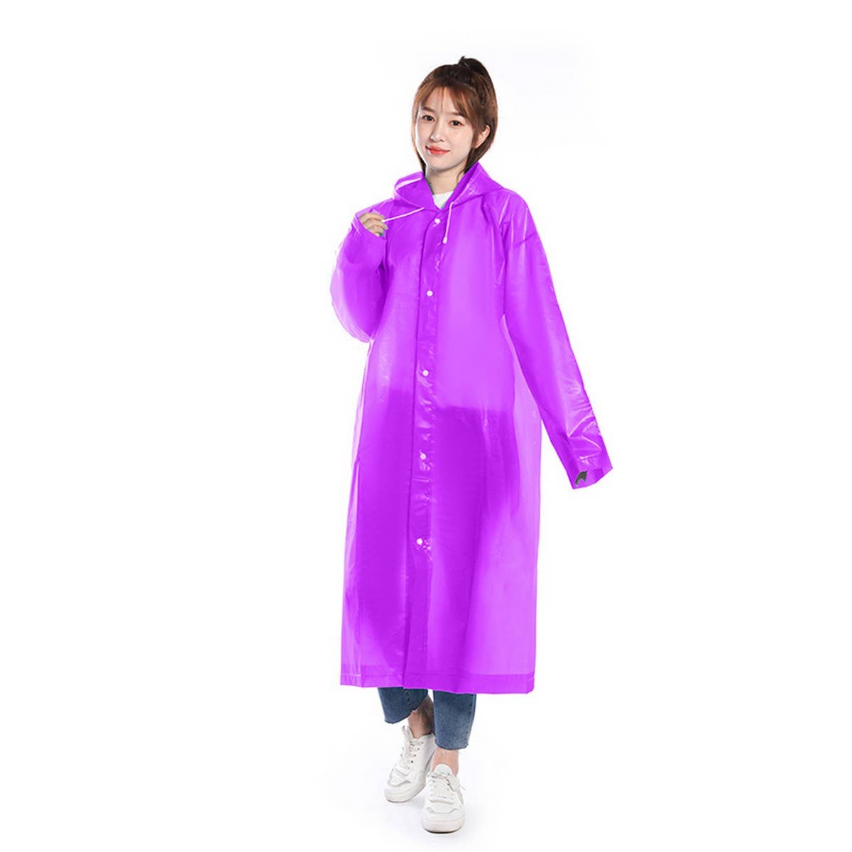 CWMM1492_PEVA HOODED THICKENED REUSABLE RAINCOAT