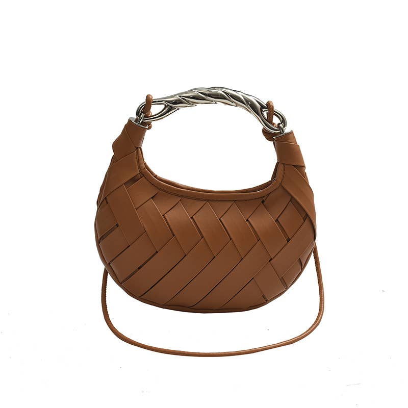 Fashionable niche woven hand-held crossbody bag