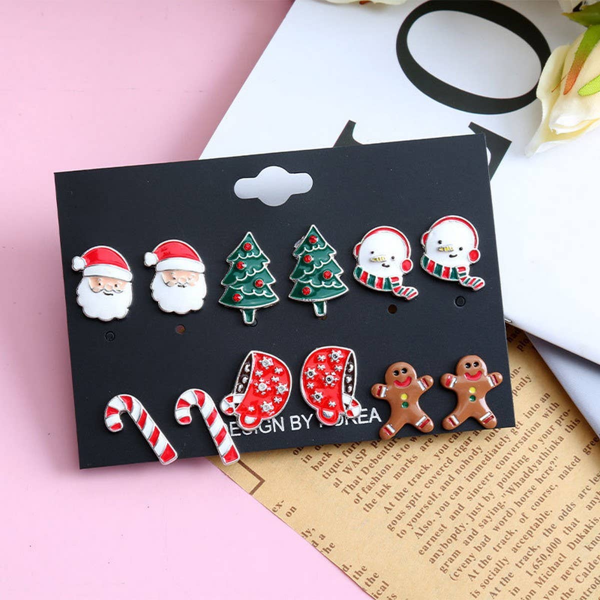 CHRISTMAS EARRING COMBINATION CARTOON EARRING SET