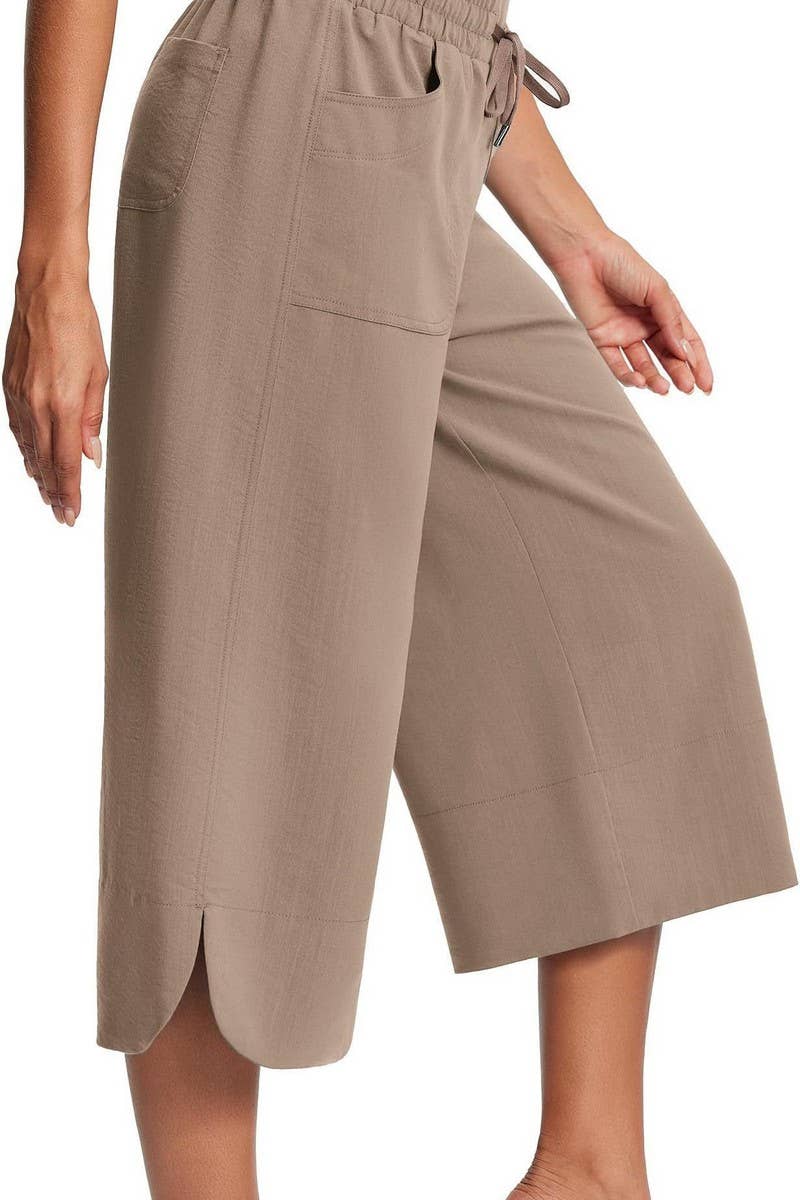 CWBMP0211_SOLID COLOR ELASTIC WAIST WIDE LEG PANTS