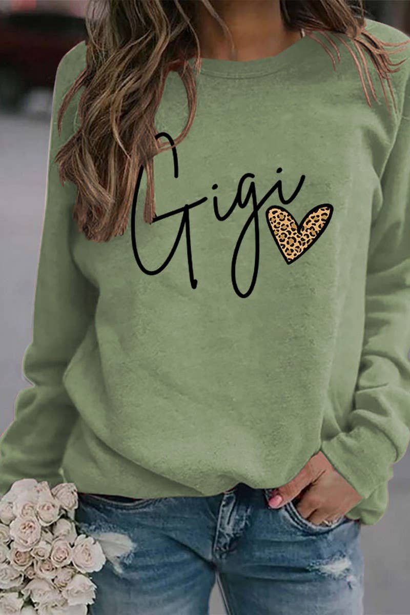 VALENTINE  LETTER PRINTED LONG SLEEVE PULLOVER_CWTSTL0968