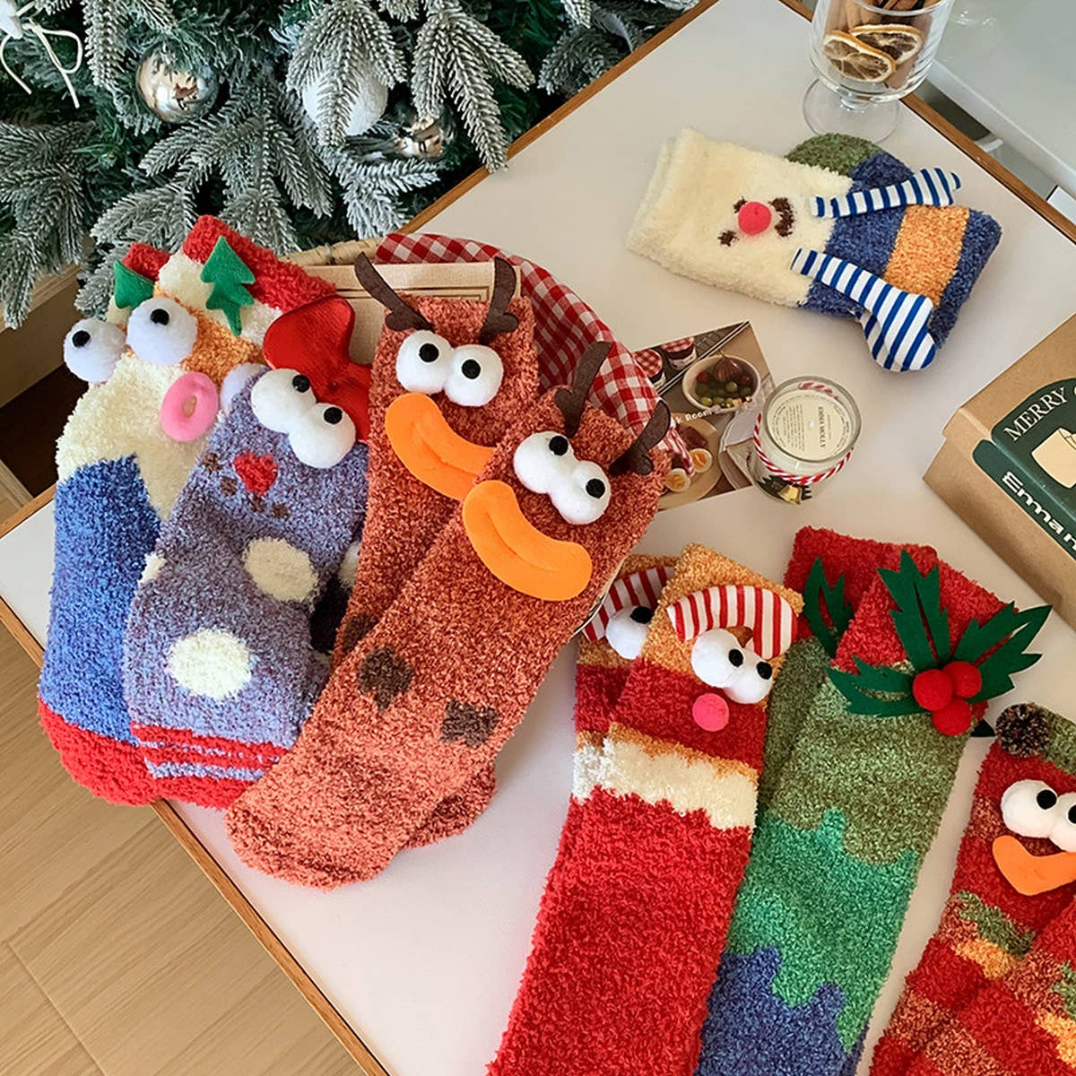 CHRISTMAS CARTOON THICK WARM SOCKS