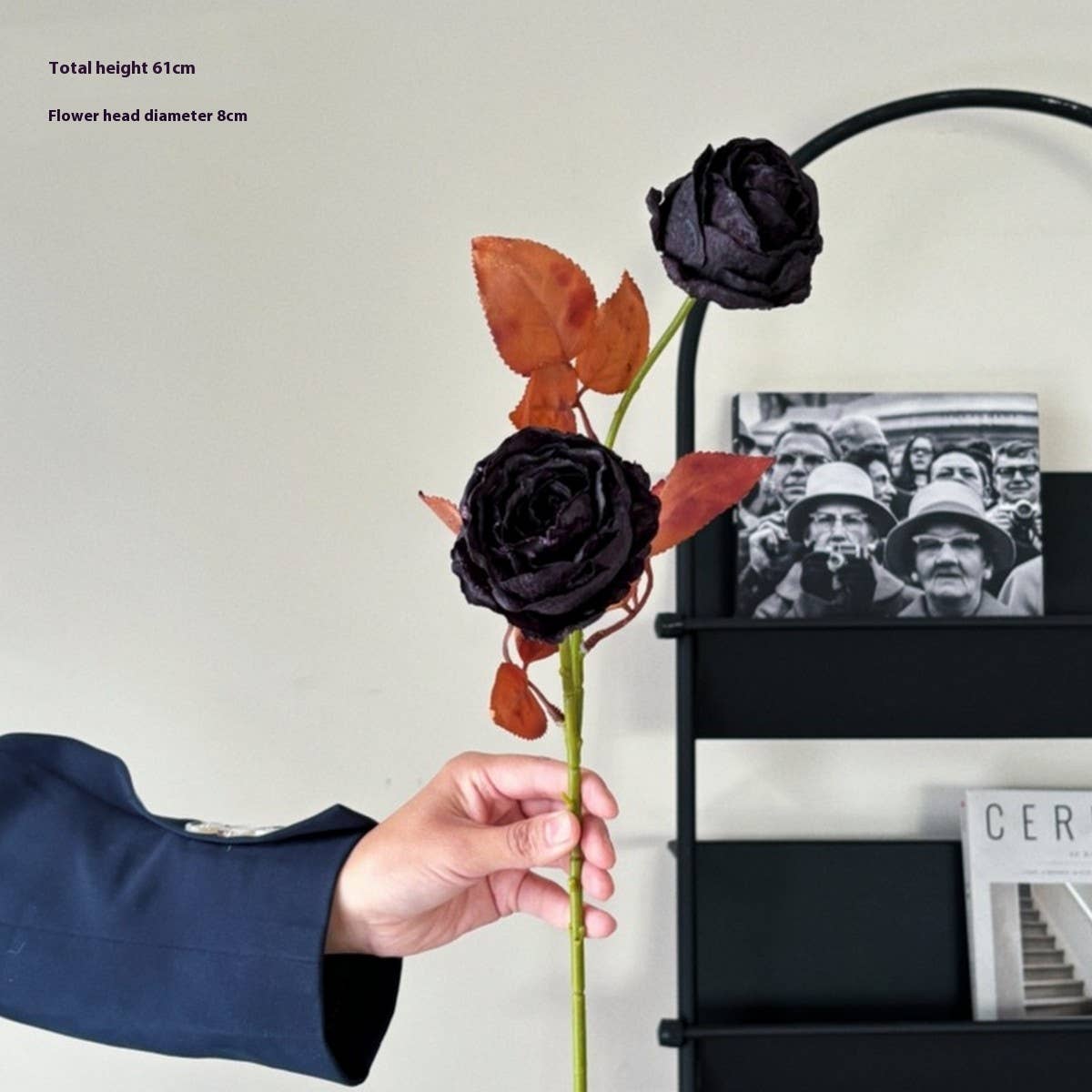 Vintage Ink-Styled Rose Bouquet with Dry Leaves