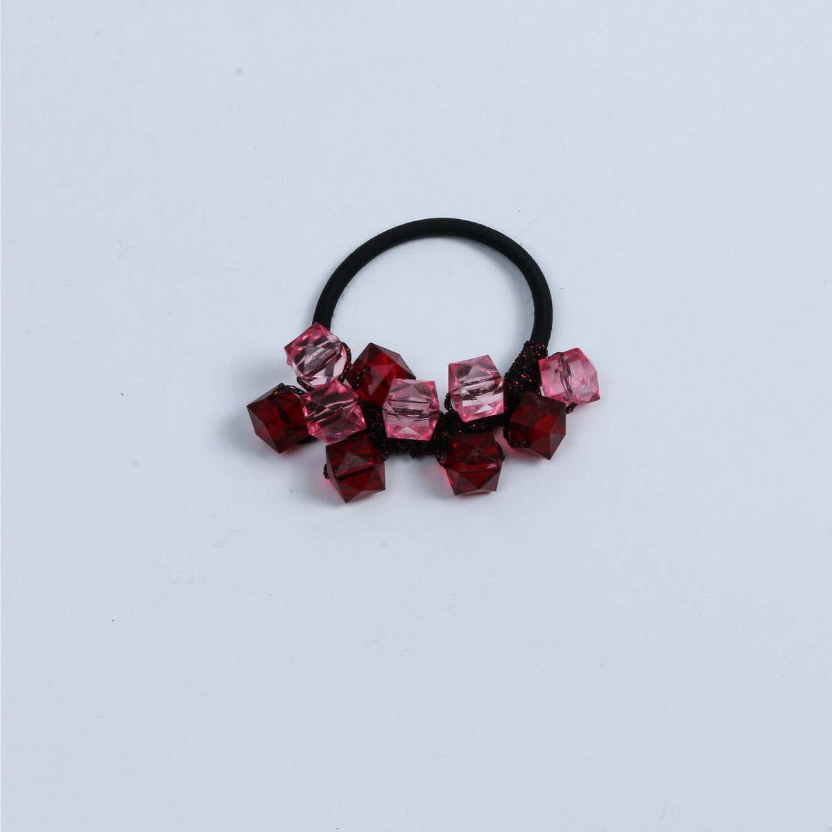 Fresh Clear Square Bead Hair Tie Cute Simple Band