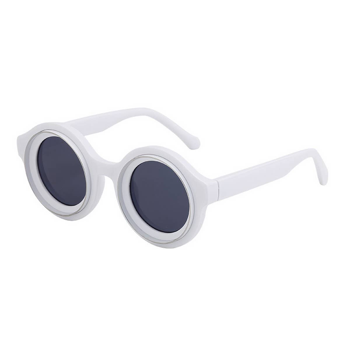 FASHIONABLE HIGH-END ROUND FRAME SUNGLASSES