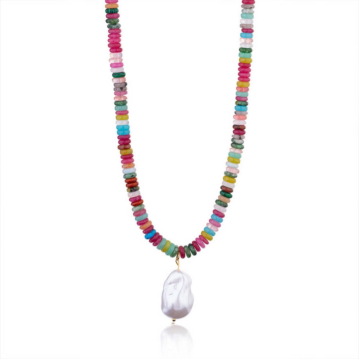Colorful Boho Pearl Beads Luxury Sweater Necklace