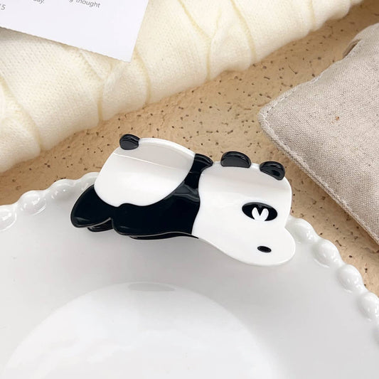 Cartoon acetate hair clips sweet panda grab clips
