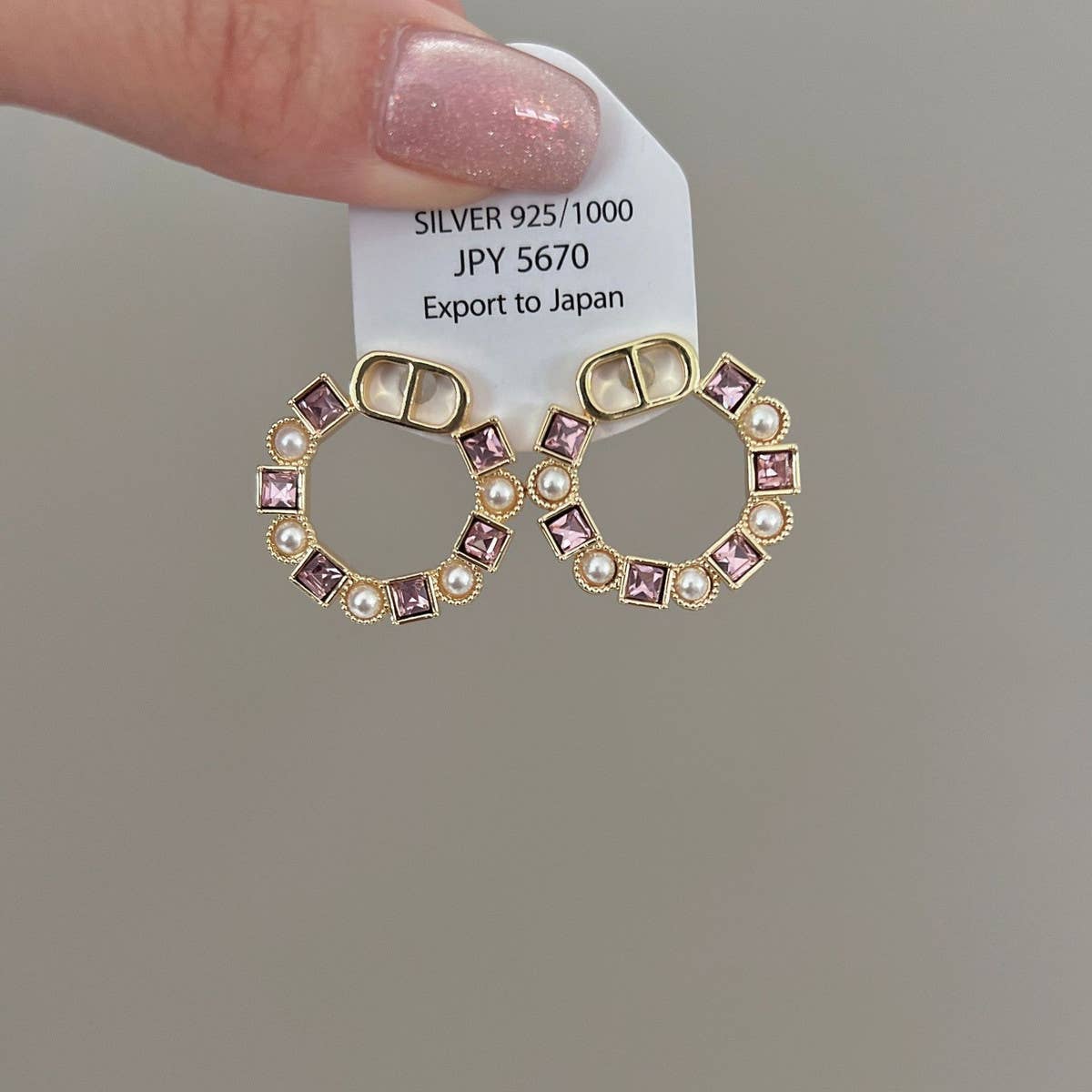 LIGHT LUXURY ROUND RING PEARL EARRINGS