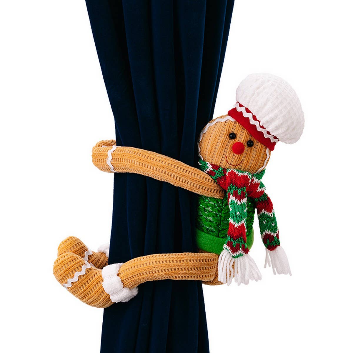 CWMM10341_GINGERBREAD CURTAIN TIEBACK CHRISTMAS DECORATION
