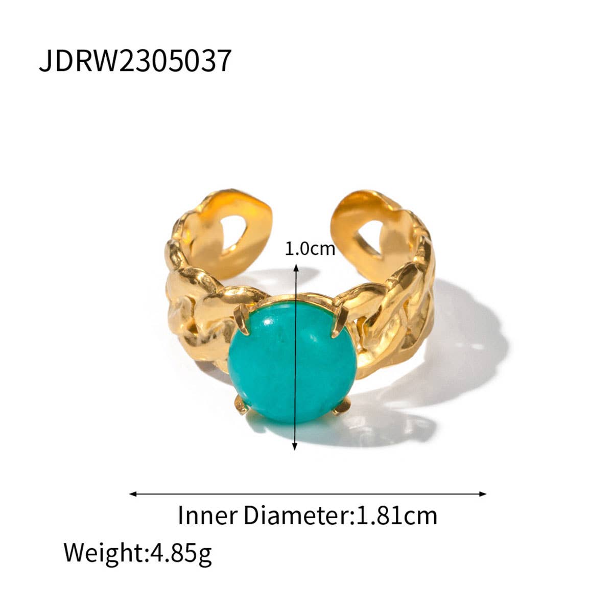 STAINLESS STEEL NATURAL STONE RINGS_TURQUOISE_CWAJE0615