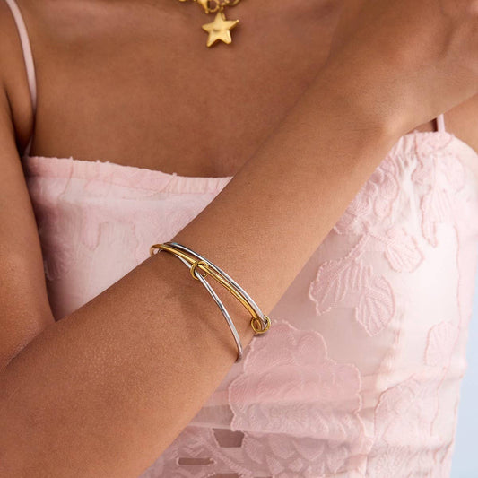 18K Gold Multi-Layer Titanium Steel Bracelet_CWAJE4644