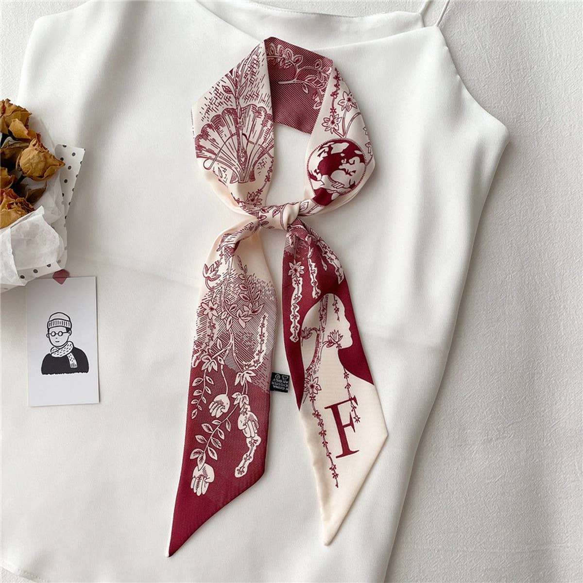 LETTER CREATIVE DOUBLE-LAYER HAIRBAND HEAD SCARF