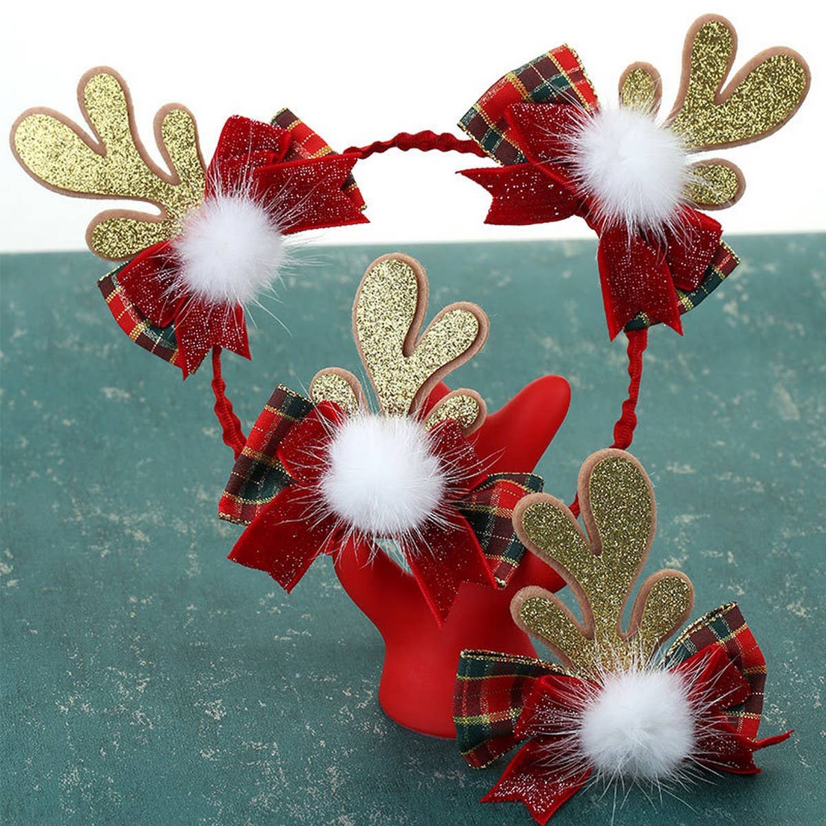 Christmas Reindeer Antler Headband ? Cute Fabric