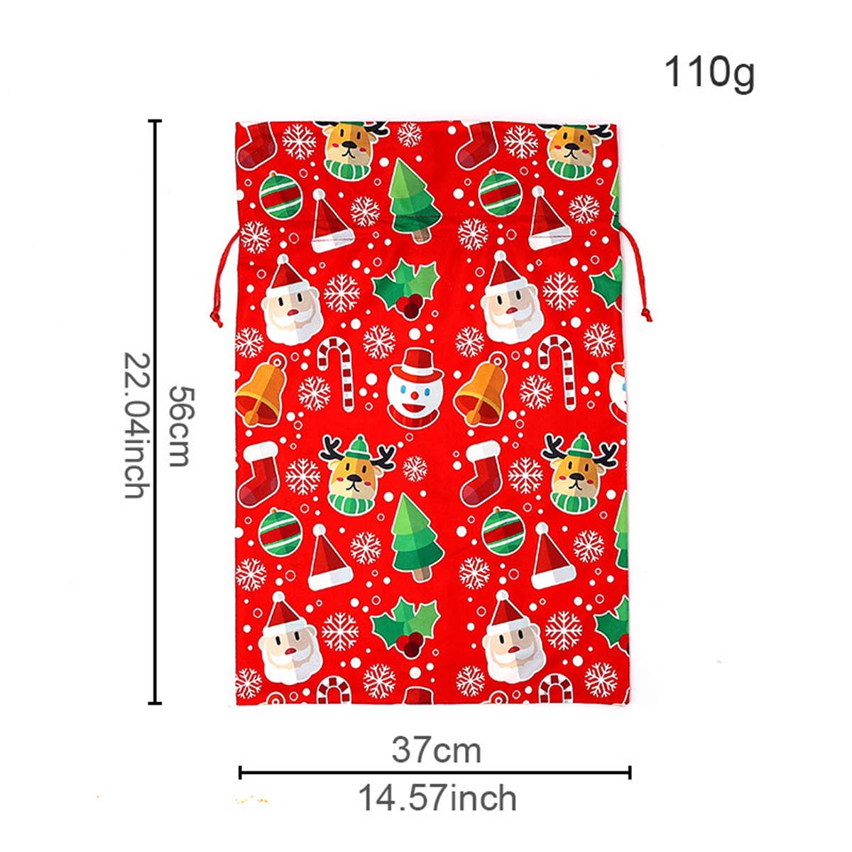 CWMM9413_CHRISTMAS CARTOON PRINT DRAWSTRING GIFT BAG