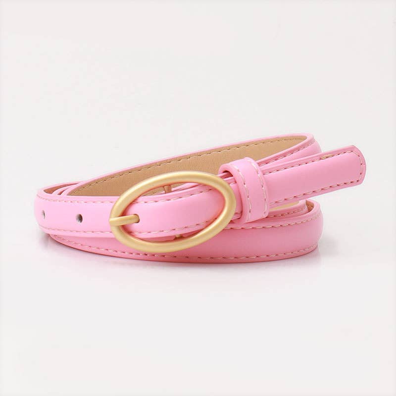 Versatile candy-colored decorated denim belt