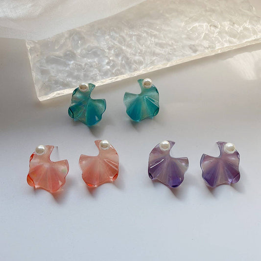 WAVE PLEATED THREE-DIMENSIONAL EARRINGS