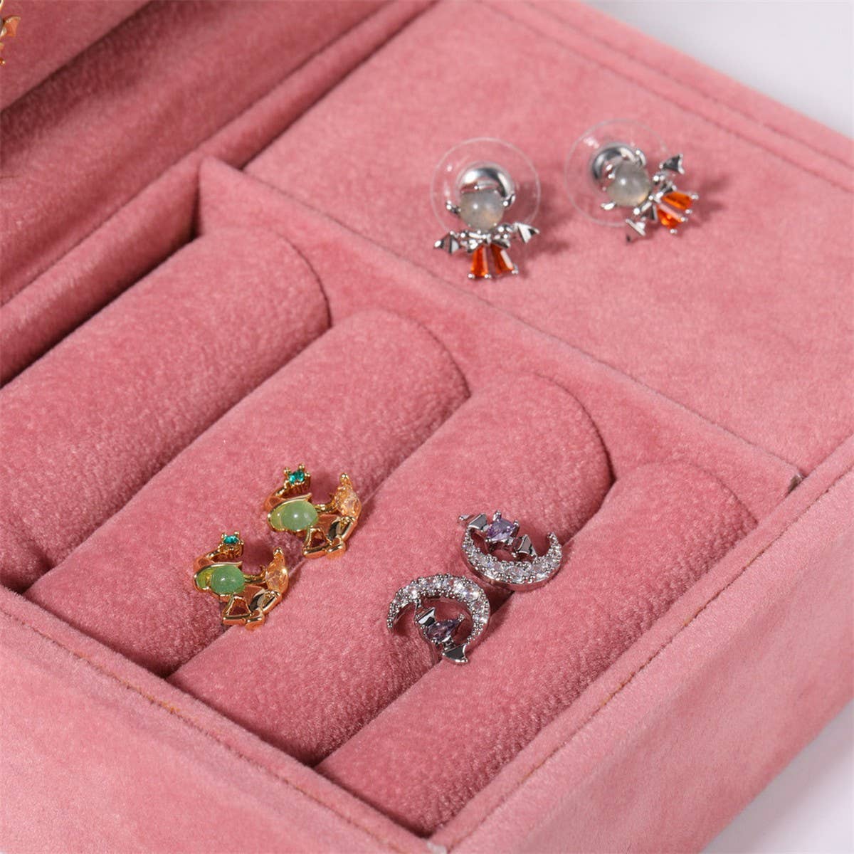 Halloween Devil Spider Witch Bat Heart Earrings