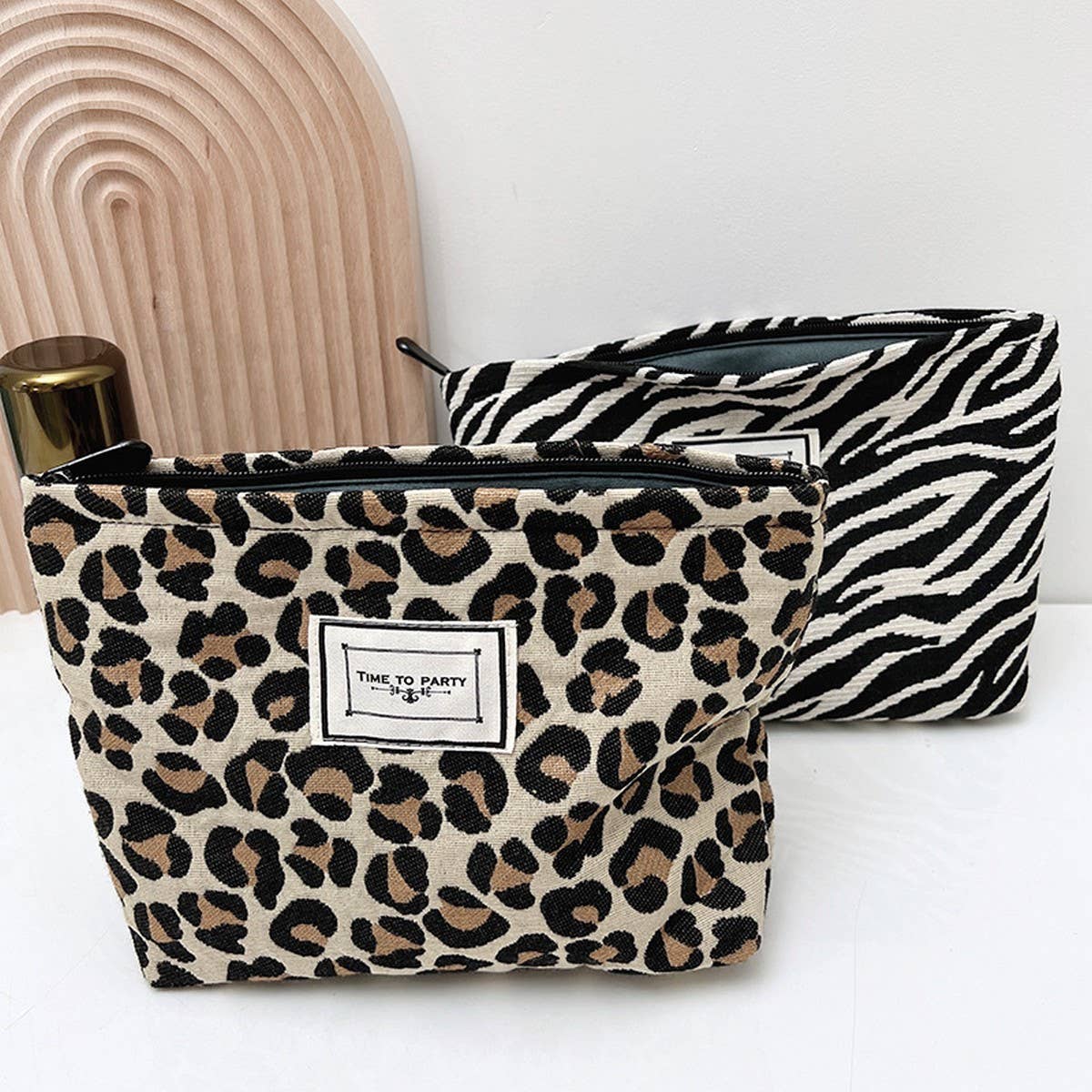 LEOPARD LARGE CAPACITY MAKEUP BAG STORAGE BAG_CWAB1227