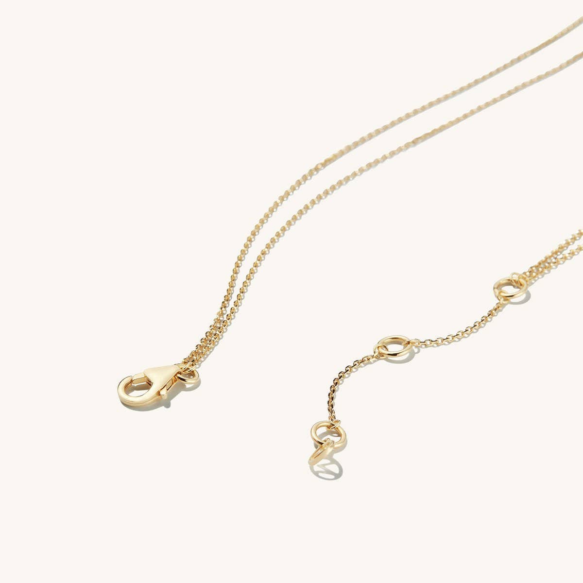 Simple double-layer cube zircon necklace_CWMM5665