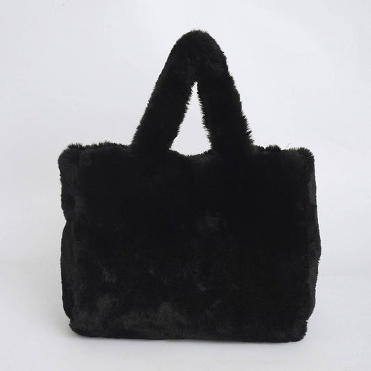 WINTER SIMPLE UNDERARM BAG HANDBAG PLUSH BAG_CWAB3971